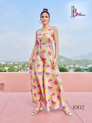 bhavi designer new launch jump suits vol 1 Printed Modal Silk jumpsuits style dress wholesale   kurtis catalogs