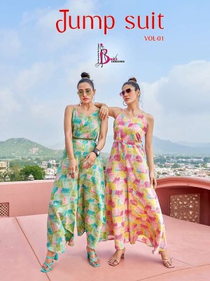 bhavi designer new launch jump suits vol 1 Printed Modal Silk jumpsuits style dress wholesale   kurtis catalogs