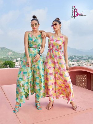 bhavi designer new launch jump suits vol 1 Printed Modal Silk jumpsuits style dress wholesale   kurtis catalogs