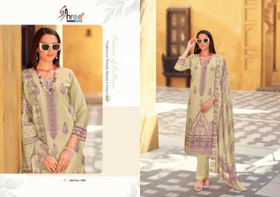 bin saeed lawn VOL 19 by Shree fab Pure Cotton Printed embroidered unstitched suit collection dress material catalogs