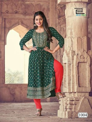 blue hills presents Divine Nayra Cut rayon printed Kurti wholesaler price in India  kurtis catalogs