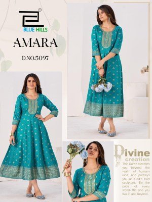 Blue Hills Amara Reyon Anarkali Gown Foll Print Catalogue Pcs Wholesale Rate  fancy Anarkali suit catalogs
