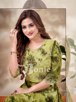 boine by tie die reyon slub embroidery full flare kurties catalog at wholesale price readymade suit catalogs