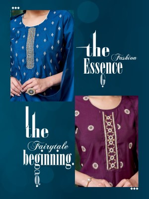 bonie by flora 5 heavy silk hand work embroidery kurti pant and dupatta at wholesale rate  kurtis catalogs