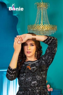 bonie new launch gulabo heavy rayon anarkali long gown stylish Kurti catalogue wholesaler price in India  kurtis catalogs