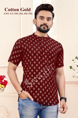 cotton gold presenting mens short kurta catalog at wholesale price mens kurta