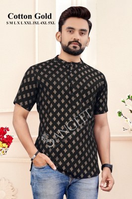 cotton gold presenting mens short kurta catalog at wholesale price mens kurta