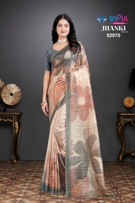 Vipul Saree Jhanki Vol 2 Organza Cruss Catalogue Pcs Wholesale Rate  sarees catalogs
