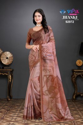 Vipul Saree Jhanki Vol 2 Organza Cruss Catalogue Pcs Wholesale Rate  sarees catalogs