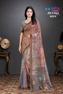 Vipul Saree Jhanki Vol 2 Organza Cruss Catalogue Pcs Wholesale Rate  sarees catalogs