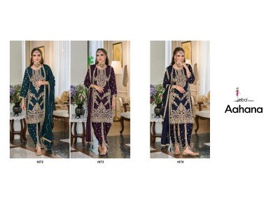 eba life style by Aahana heavy chinon with embroidered readymade patiyala suit catalogue at amaviexpo readymade suit catalogs
