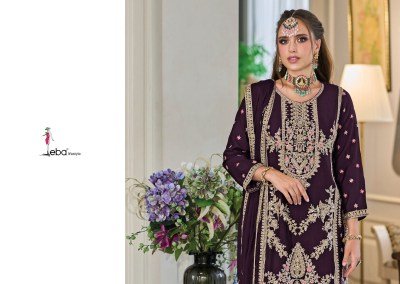 eba life style by Aahana heavy chinon with embroidered readymade patiyala suit catalogue at amaviexpo readymade suit catalogs
