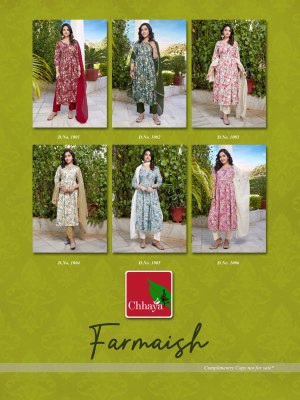 farmaish by Chhaya heavy reyon printed top bottom and dupatta catalogue readymade suit catalogs
