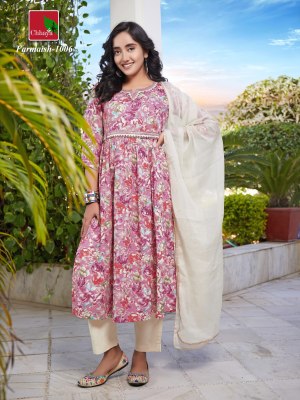 farmaish by Chhaya heavy reyon printed top bottom and dupatta catalogue readymade suit catalogs