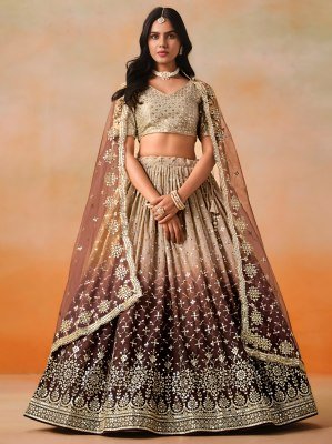 Zeel Wedding Lehenga 7086 Bron Georgette zari Single Pcs Wholesale Rate lehenga choli catalogs