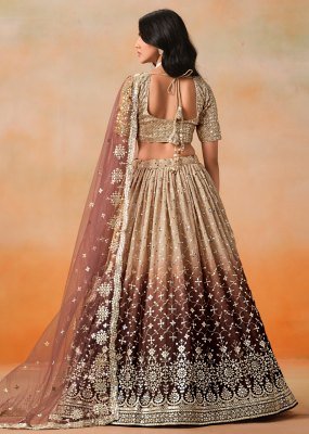 Zeel Wedding Lehenga 7086 Bron Georgette zari Single Pcs Wholesale Rate lehenga choli catalogs