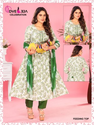 feeding 3 by dveeja fashion reyon printed readymade suit catalogue at amaviexpo readymade suit catalogs