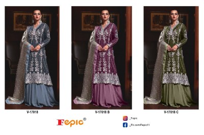 fepic by rosemeen velvet embroidered readymade sharara suit catalog at wholesale price pakistani suit catalogs