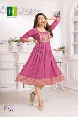 h dot by hirwa kylie festive wear ghera stylish wholesale Kurti catalogue Surat  kurtis catalogs