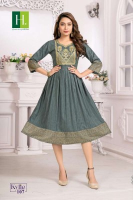 h dot by hirwa kylie festive wear ghera stylish wholesale Kurti catalogue Surat  kurtis catalogs
