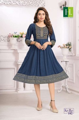 h dot by hirwa kylie festive wear ghera stylish wholesale Kurti catalogue Surat  kurtis catalogs