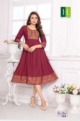 h dot by hirwa kylie festive wear ghera stylish wholesale Kurti catalogue Surat  kurtis catalogs