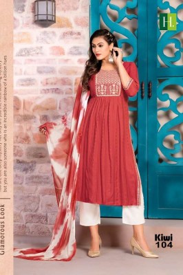 h dot by hirwa new launch kiwi naira 3 piece ready made suits wholesale price  kurtis catalogs