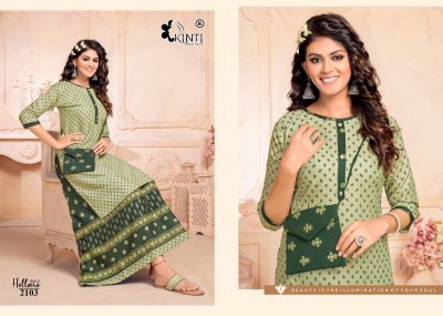hellaro 21 by kinti  foil printed reyon skirt top and purse catalogue at wholesale rate  kurtis catalogs