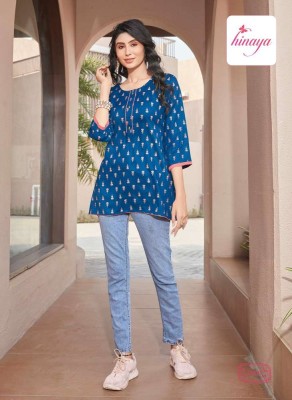 hinaya trendz vol 30 trendy western rayon short top collection  kurtis catalogs