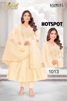 hotspot by hariyaali Simmer crepe silk embroidered readymade suit catalogue at affordable rate readymade suit catalogs