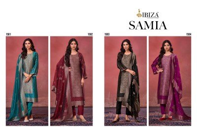 Ibiza Samia Pure Silk Santoon Dress Material Catalogue Pcs Wholesale Rate  dress material catalogs