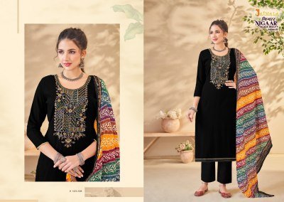 jaimala by alok suit presenting nigaar black beauty 3 pure reyon embroidered kurti bottom and dupattaat wholesale price  kurtis catalogs