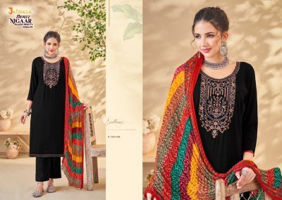 jaimala by alok suit presenting nigaar black beauty 3 pure reyon embroidered kurti bottom and dupattaat wholesale price  kurtis catalogs