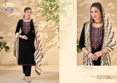 jaimala by alok suit presenting nigaar black beauty 3 pure reyon embroidered kurti bottom and dupattaat wholesale price  kurtis catalogs