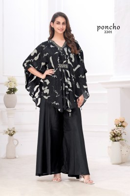 jivora launch presenting poncho new designer exclusive pure muslin digital printed kftan with palazzo catalog at wholesale price western wear catalogs