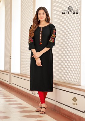 kAAMIYA BY Mittoo Heavy Reyon neck Handwork long kurtis with budget price kurtis catalogs