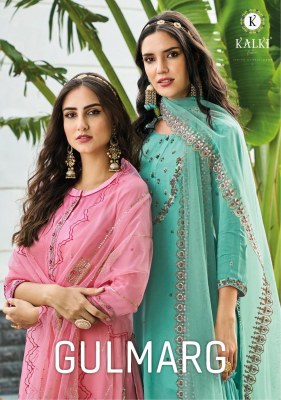 kalki fashion by gulmarg pure designer sharara suit with embroidery work catalog at wholesale rate Amavi
