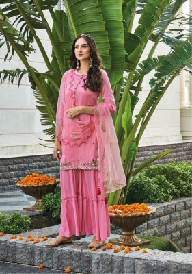 kalki fashion by gulmarg pure designer sharara suit with embroidery work catalog at wholesale rate kurtis catalogs