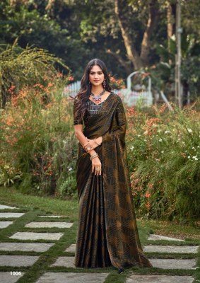 kashvi cfreation by black beauty jimmy chu fabric  with blouse saree catalog at wholsale price    sarees catalogs