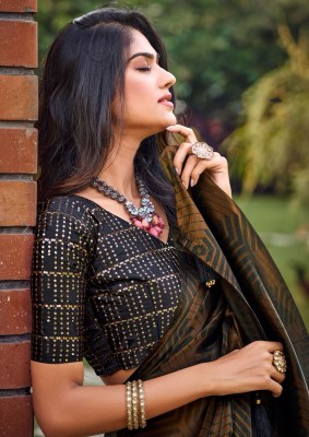 kashvi cfreation by black beauty jimmy chu fabric  with blouse saree catalog at wholsale price    sarees catalogs