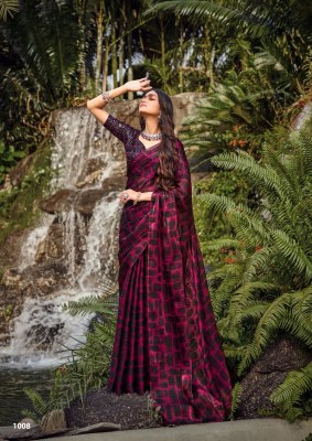 kashvi cfreation by black beauty jimmy chu fabric  with blouse saree catalog at wholsale price    sarees catalogs