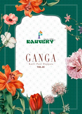 kauvery by ganga vol 1 fancy printed kurti pant and dupatta catalog at wholesale price  readymade suit catalogs