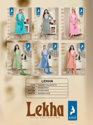 kaya kurti new launch lekha rayon Kurti pants with dupatta set Kurti catalogue wholesale rate  kurtis catalogs