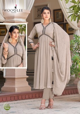 khantil group wooglee  by reeva pure chinon handwork and embroidered kurti pant and dupatta catalog at wholesale price kurtis catalogs