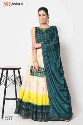 khushboo by shubhkala vol 10 Bridal Thread Embroidered Semi Stitched Lehenga Choli Collection at wholesale price lehenga choli catalogs