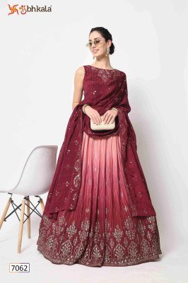 khushboo by shubhkala vol 10 Bridal Thread Embroidered Semi Stitched Lehenga Choli Collection at wholesale price lehenga choli catalogs