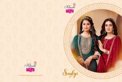 khushi fashion by SADG luanch a designer embroidered readymade suit catalogue at wholesale price  readymade suit catalogs