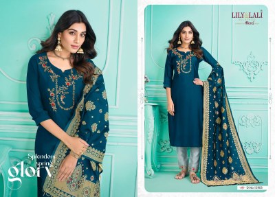lily and lali presenting gulmeena 2 pure handwork and cotton  kurti with bottom and dupatta at wholesale rate readymade suit catalogs
