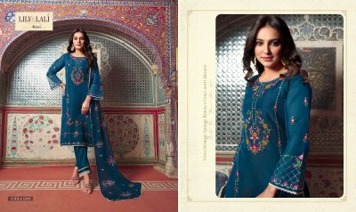 lily and lali presents shahnaz Heavy Embroidery and Handwork Pure Organza ready made salwar suits catalogue wholesale rate  kurtis catalogs