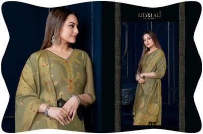 lily and lali silk kari vol 3 pure organza designer sonakshi sinha collection ready made suits wholesaler  kurtis catalogs